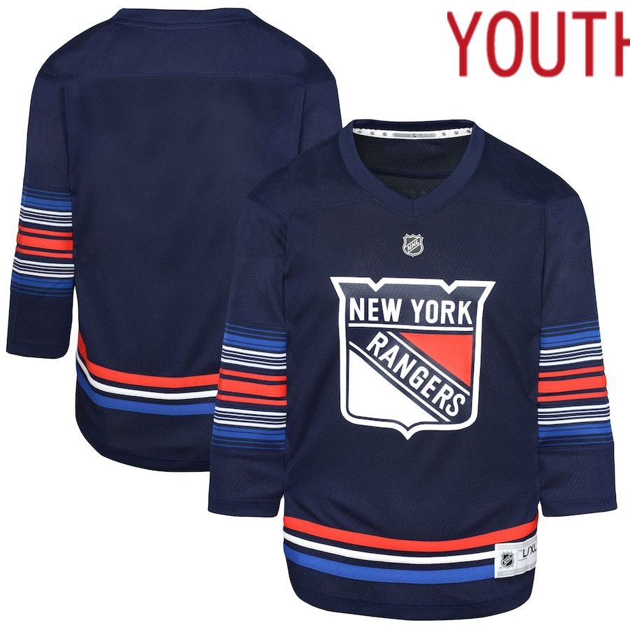 Youth New York Rangers Navy Alternate Replica NHL Jersey